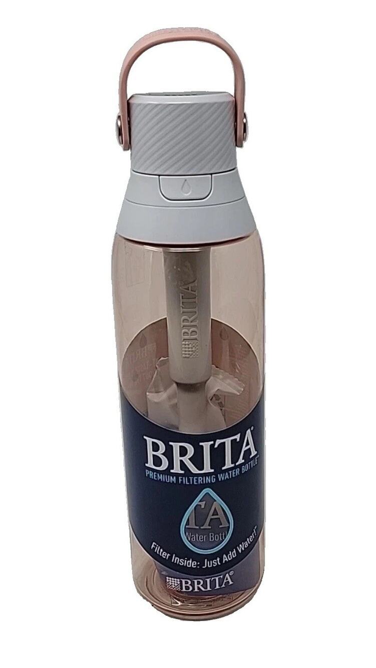 Brita Premium Filtering Water Bottle 26 oz Blush Pink BPA Free NEW